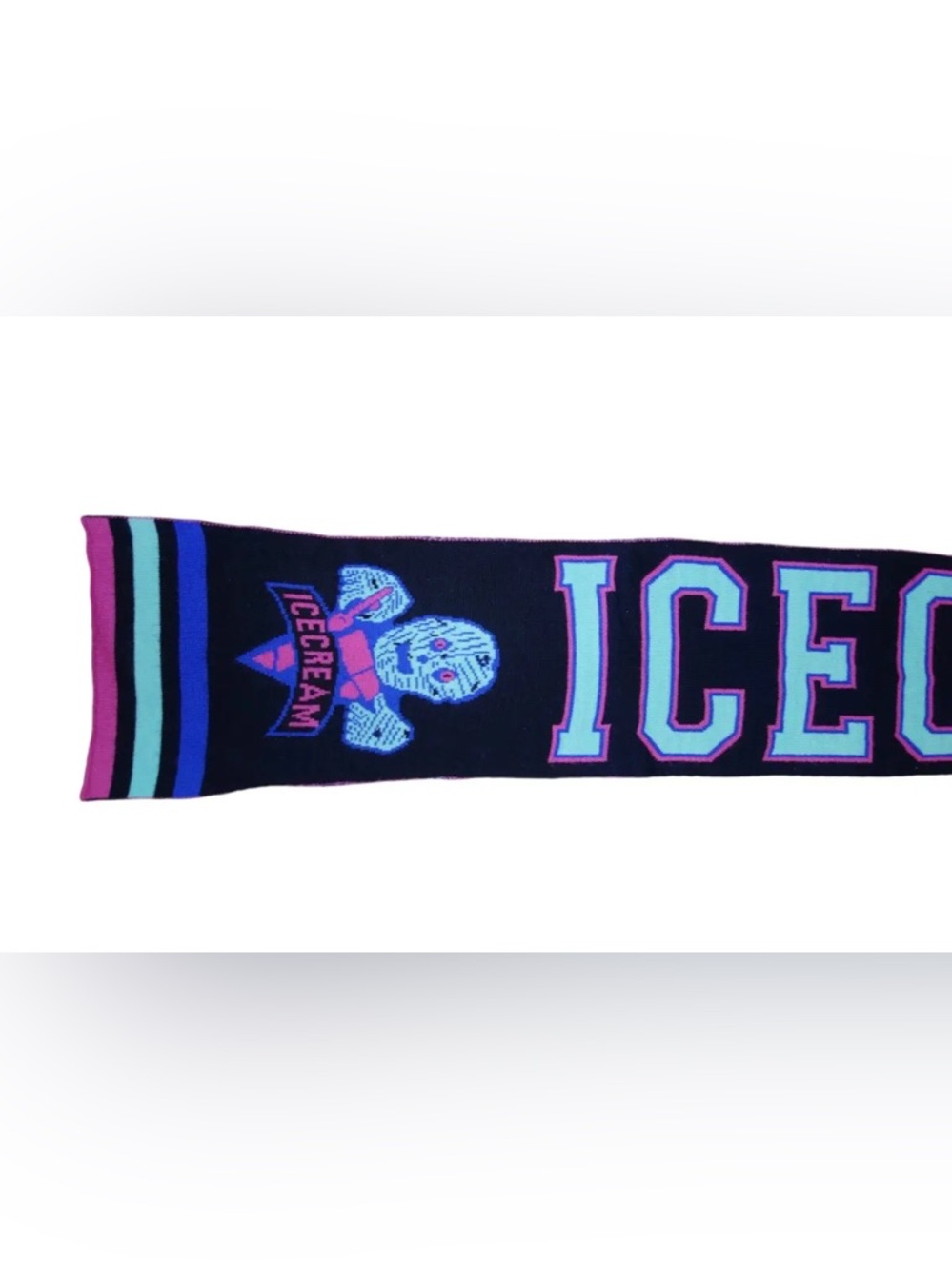 Billionaire Boys Club ICECREAM Scarf Black Purple Blue Streetwear Rare DEADSTOCK - Picture 5 of 7
